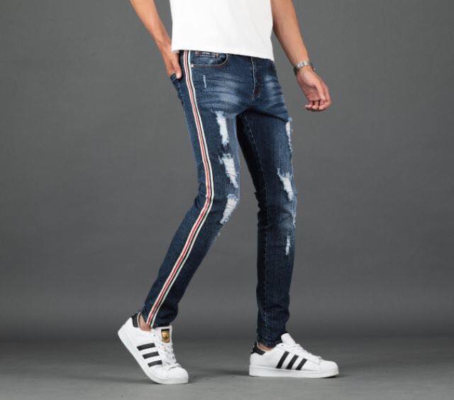 jeans with stripes mens
