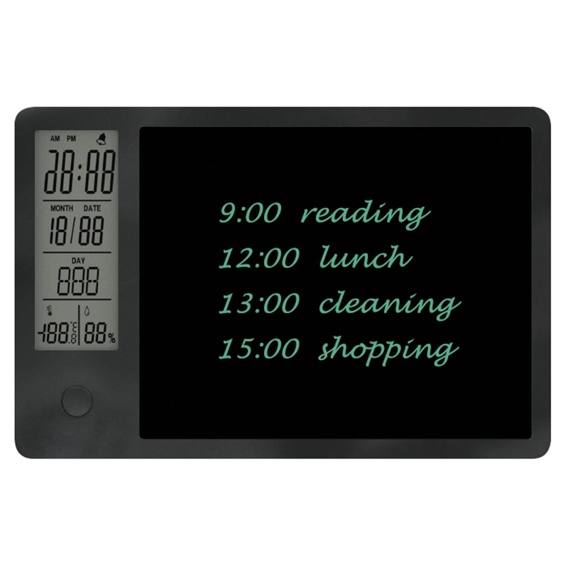 Drawing Pad 9.5 Inch Temperature Humidity Display Electronic Calendar LCD