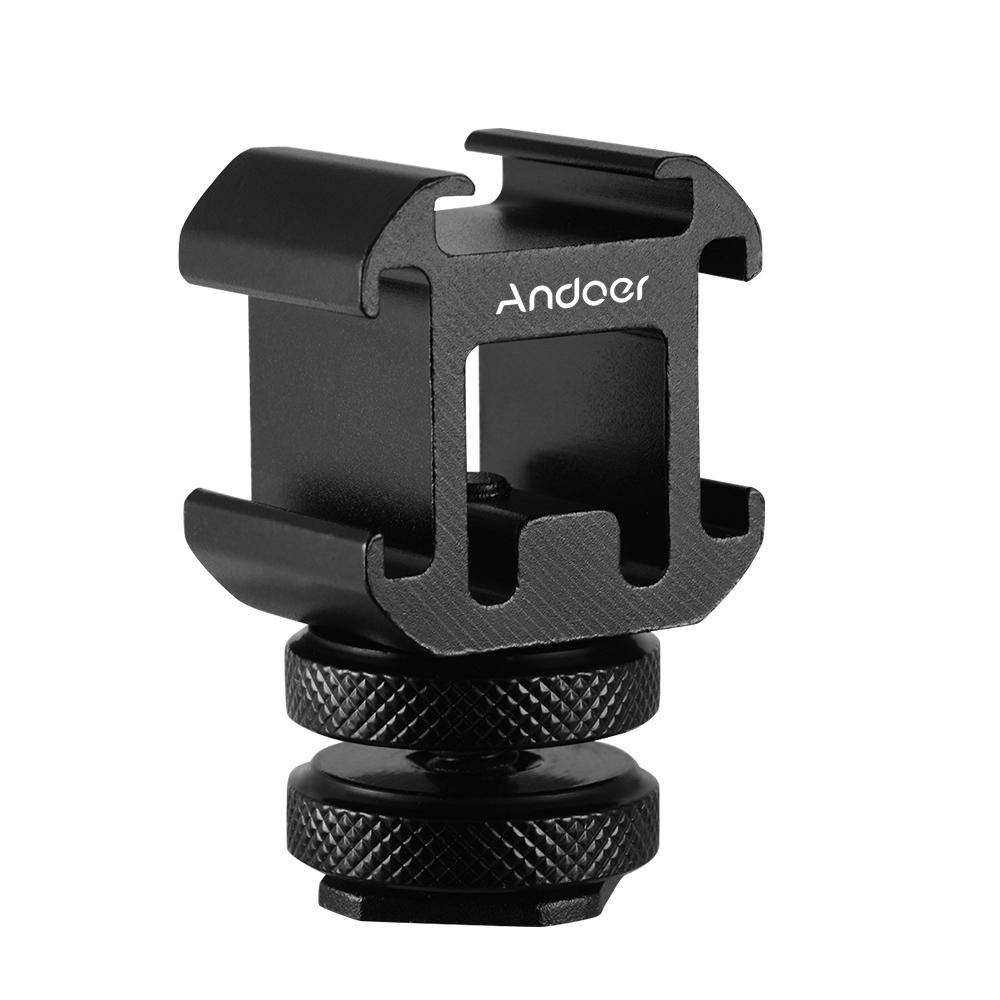 Andoer 3 bộ chuyển đổi gắn giày lạnh bộ chuyển đổi gắn trên máy ảnh dành cho máy ảnh dslr, cho đèn led video màn hình micro