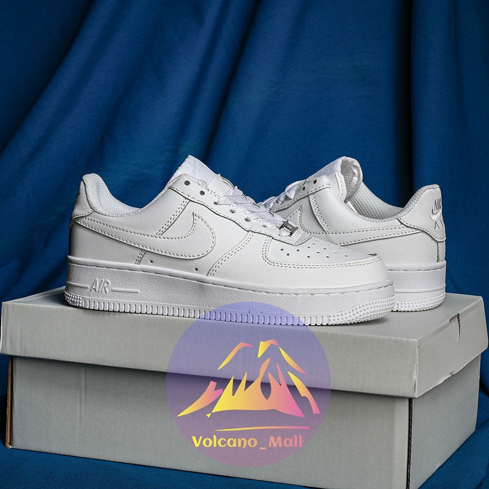 Air force 1 for men and women white sneaker with shoes box and