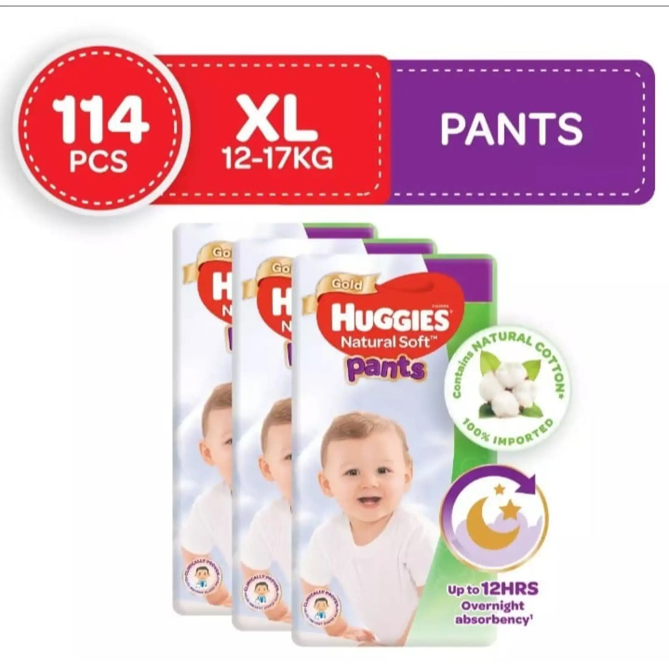 Huggies Gold Natural Soft Pants Xl 38 Pcs X 3 Packs 114 Pcs Lazada Ph