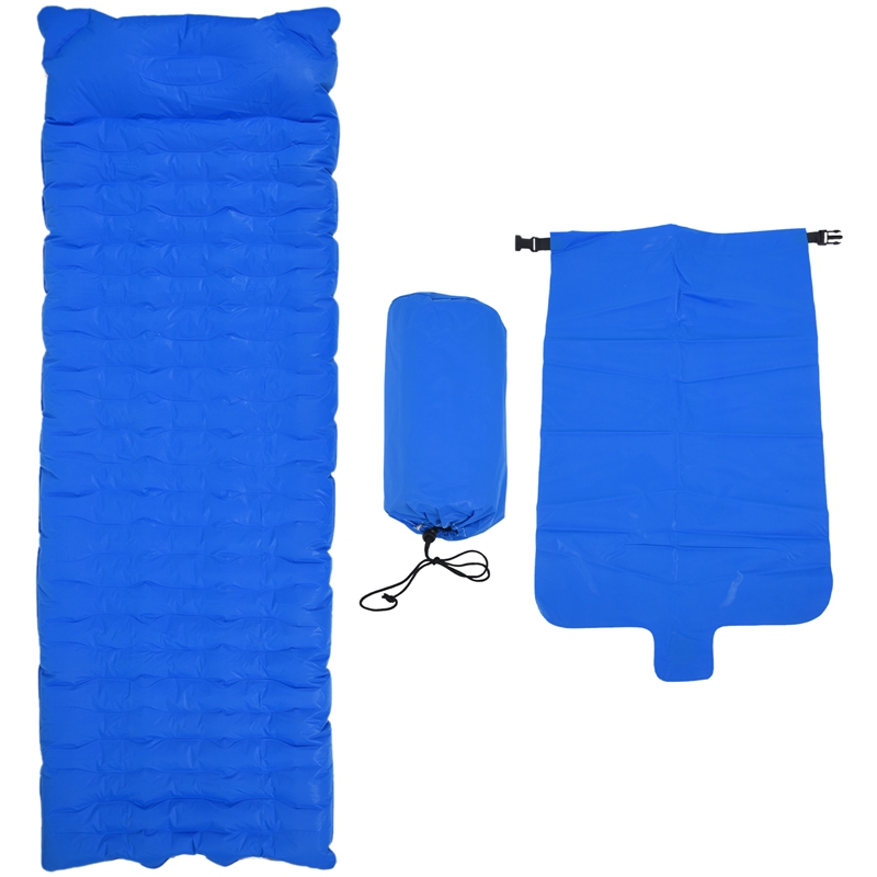 Outdoor Inflatable Cushion Sleeping Bag Mat Fast Filling Air Moistureproof