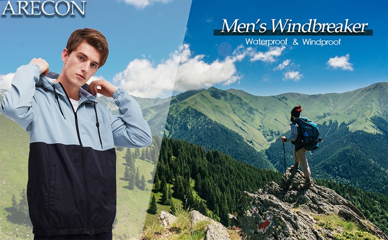 Ready Stock-ARECON 2023 New Waterproof Lightweight Jacket for Men Hoodie  Full Zip Windbreakers Women Breathable Outdoor Running Rain Coat
