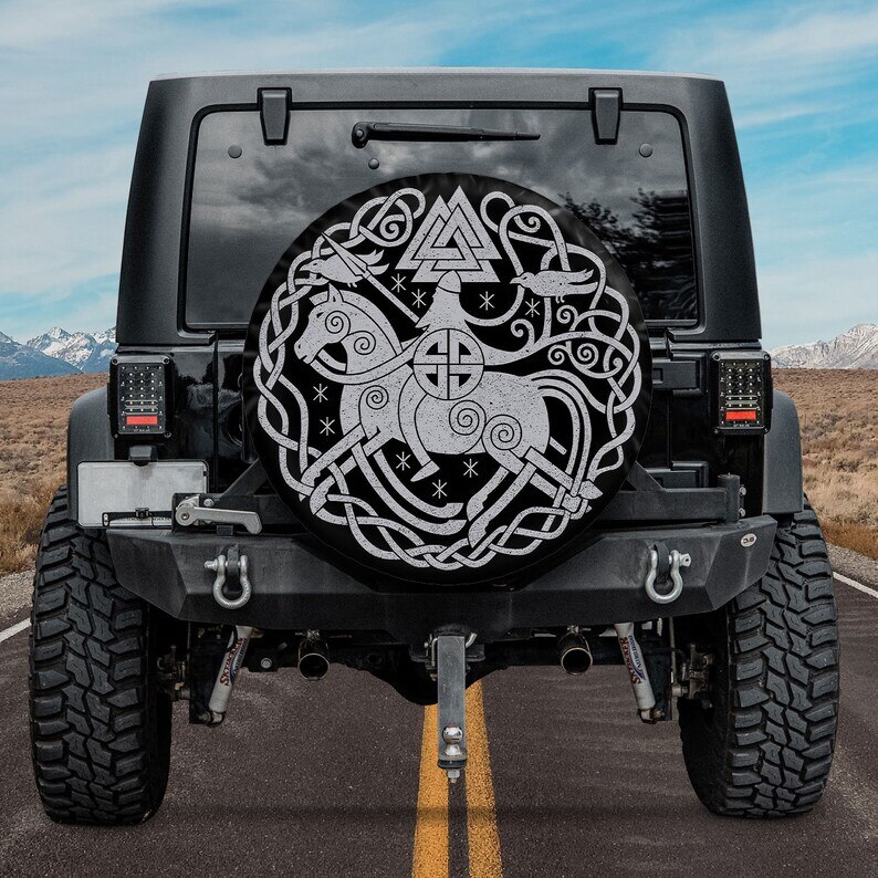 Cat Dog Paw Spare Tire Cover Wheel Protectors Universal Dust-Proof Waterproof Fit for Trailer Rv SUV Truck Camper Travel Trailer 17 inch - 1