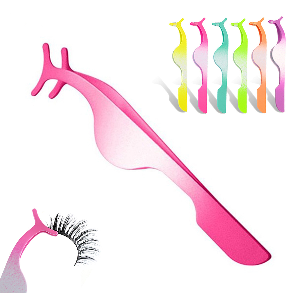 YISHA Gradient ผู้หญิง Clamp ตัวต่อขนตา Curler Nipper Eyelash Nipper ขนตาคลิปตัวหนีบเสริมขนตาปลอมแหนบคิ้ว Tweezer