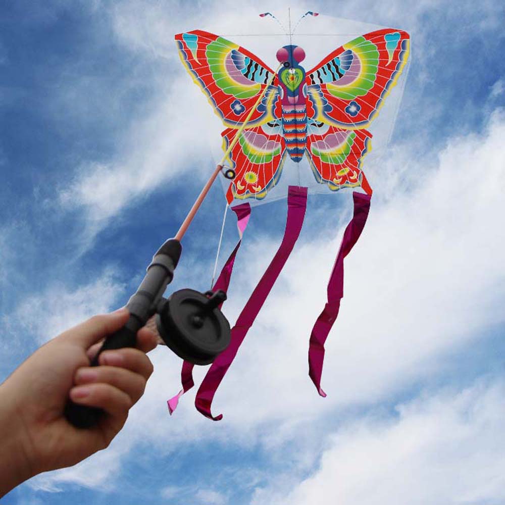 ADSDGDF สนุกบิน Gadget Garden Long Tail Kite ของเล่นแบบโต้ตอบปลาบินง่าย Bee ว่าวนกอินทรีย์กีฬากลางแจ้ง Kids Toys Flying Bird Kite