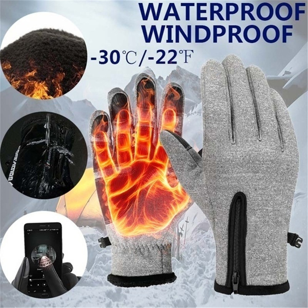 MORATE Outdoor Sports Windproof Waterproof Driving Riding Anti-slip Gloves Thermal Glove Winter Warm Gloves Touch Screen Mittens