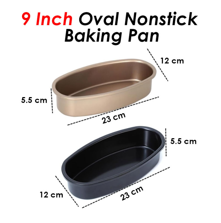 9 Pan Bake soft, fluffy, and perfectly shaped cakes with this 9 Inch Oval ...