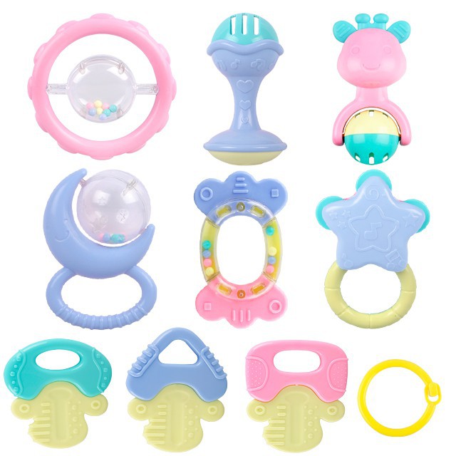 10 Pcs Rattles & Teethers Set