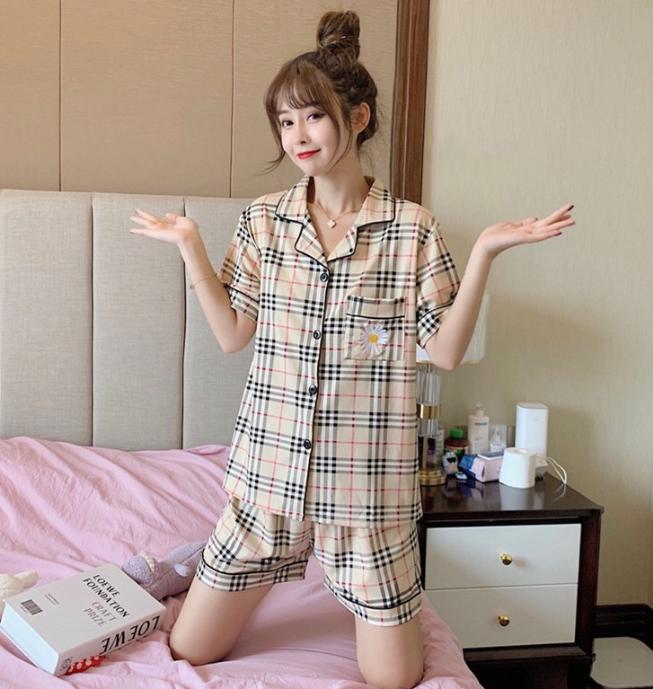 Miya korean style cartoon short-sleeved pajama terno sleepwear set night  wear pang tulog 1012-1 | Lazada PH