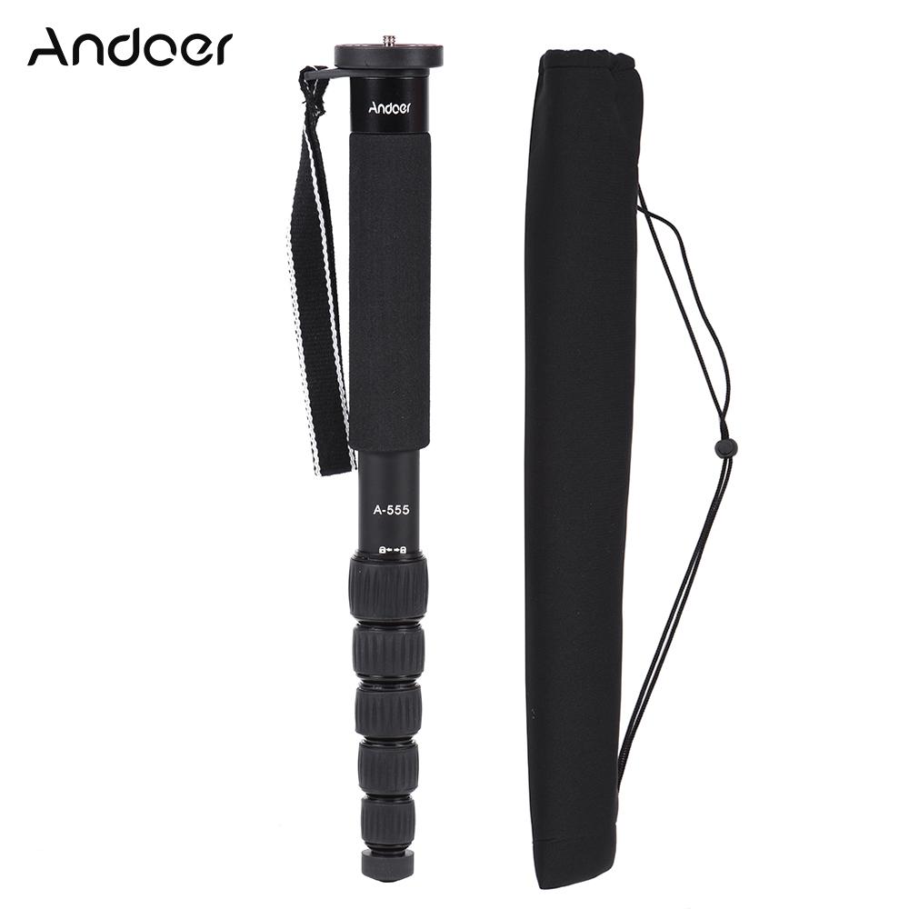 Andoer A-555 6-Section Compact Photography Aluminum Alloy Monopod Unipod