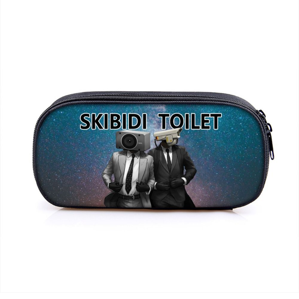Mmluck Skibidi Toilet nhà vệ sinh skibidi bút chì trường hợp 3D Túi đựng mỹ phẩm sức chứa lớn parody lưu trữ Pouch