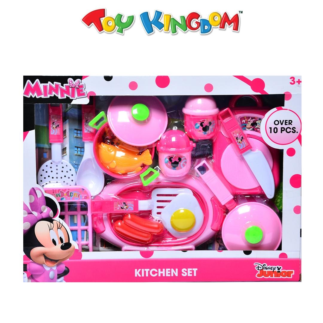 Pretend Play Disney Junior Minnie Mouse Kitchen Set Toys Games Cookware Toys Games