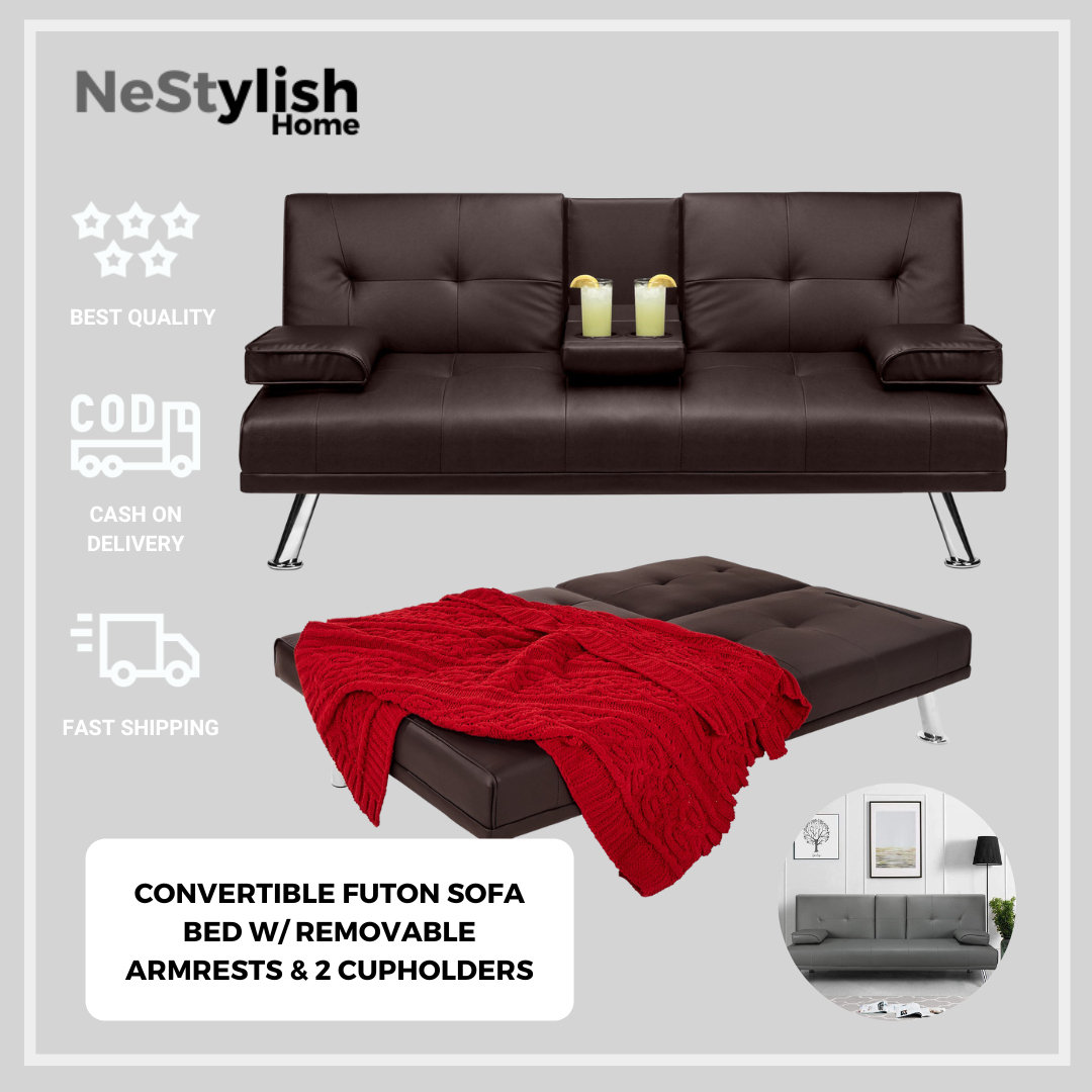 Faux Leather Single Sofa Bed Baci Living Room