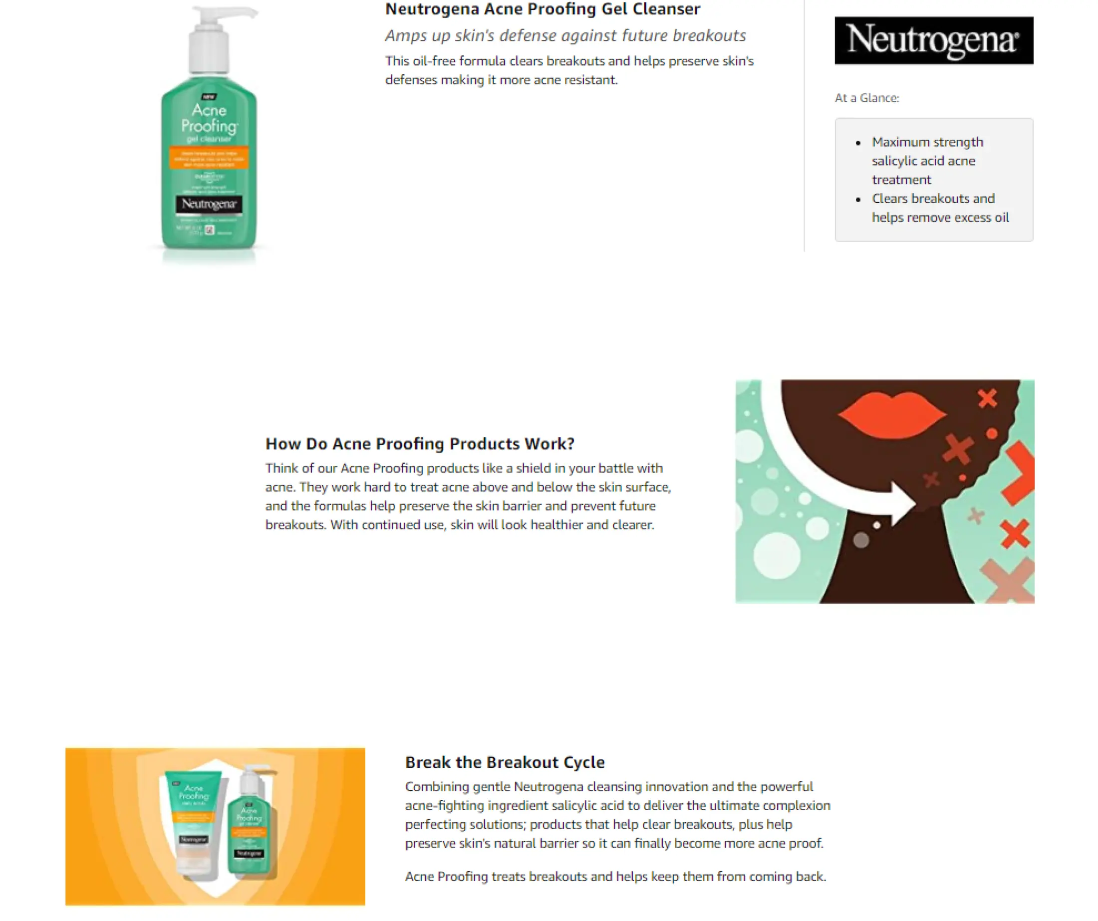 neutrogena acne proofing daily facial gel cleanser