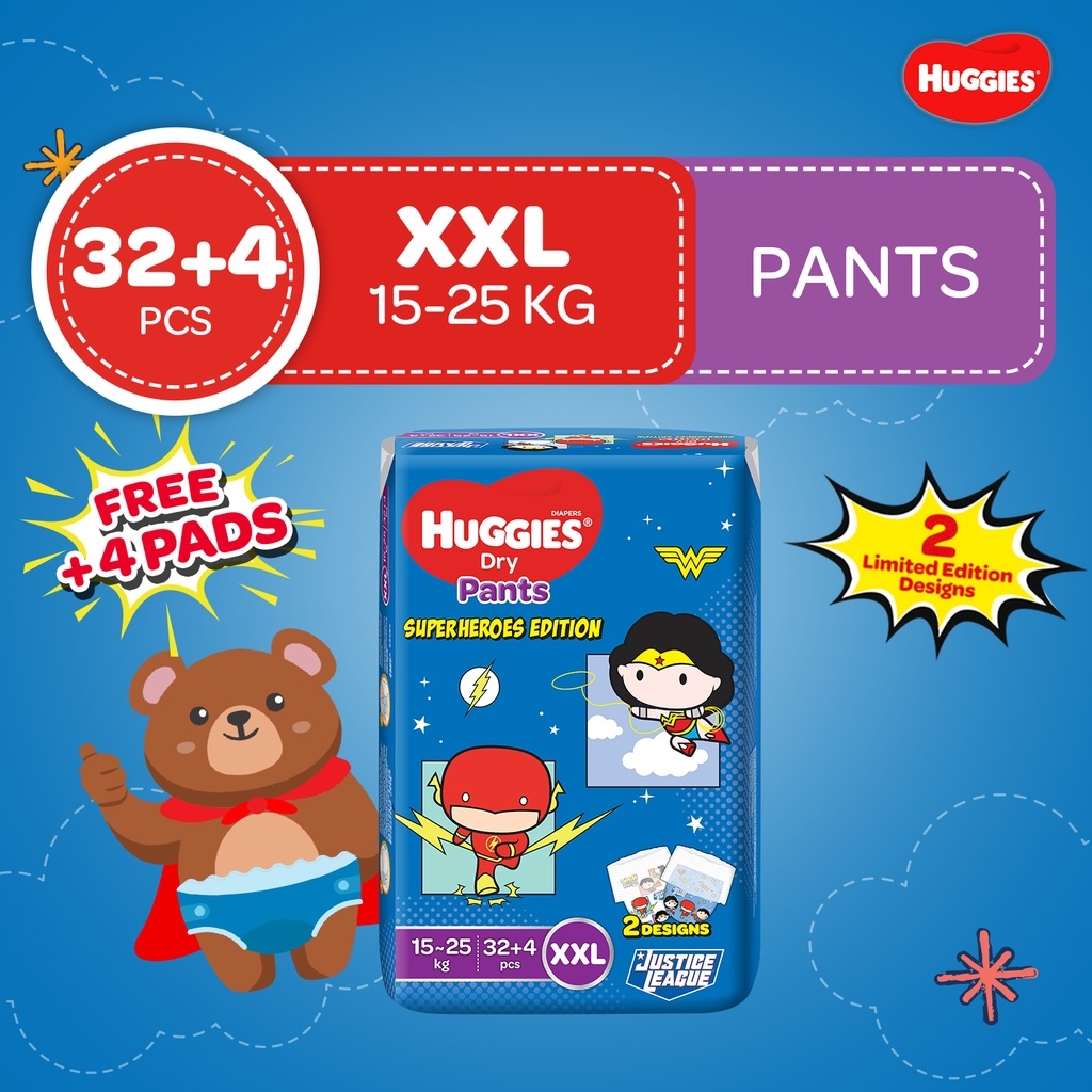 Buy Huggies Dry Pants Baby Diapers XXL 22 pc. (Pack of 3) Online at Best  Prices in India - JioMart.