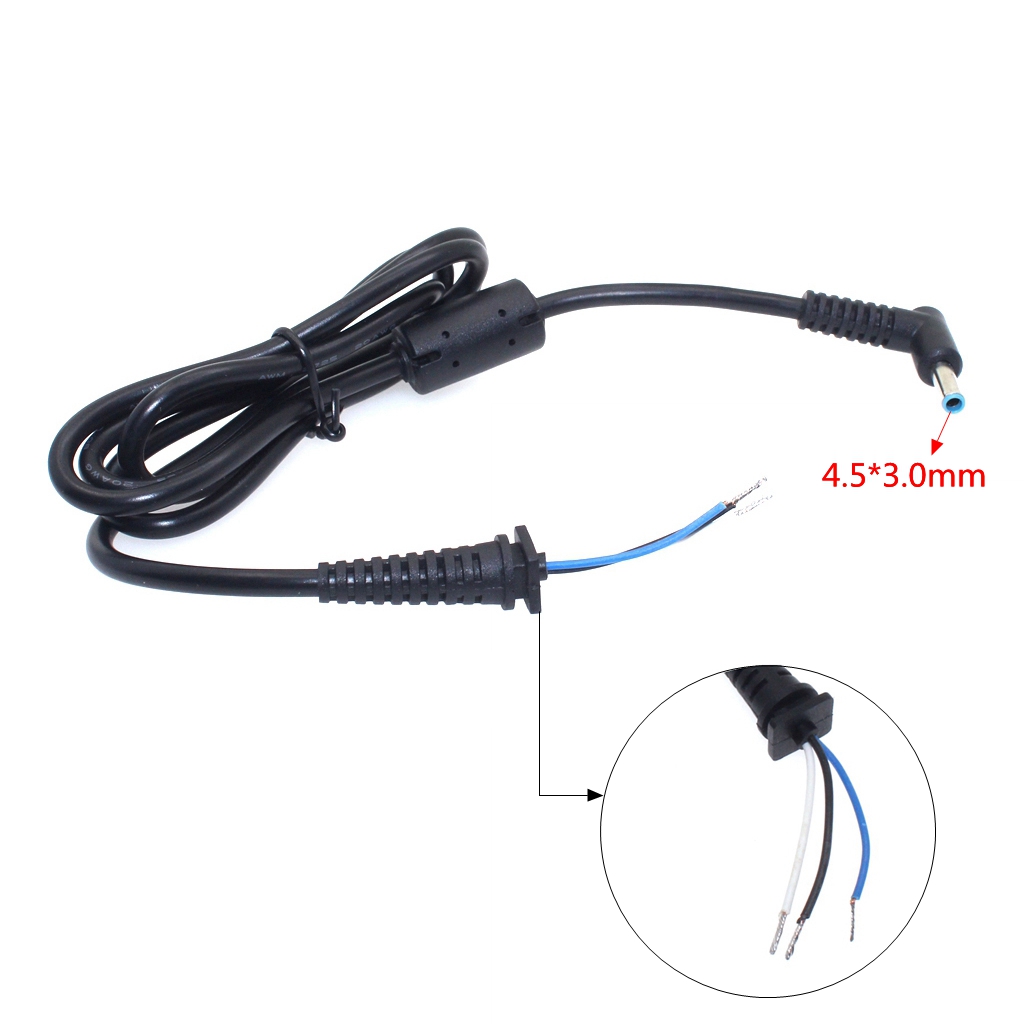 4.5x3.0mm dc phích cắm sạc cáp xanh dương cổng kết nối với pin dành cho adapter laptop dc đầu kết nối 4.5 * cáp 3.0mm, 1 cái