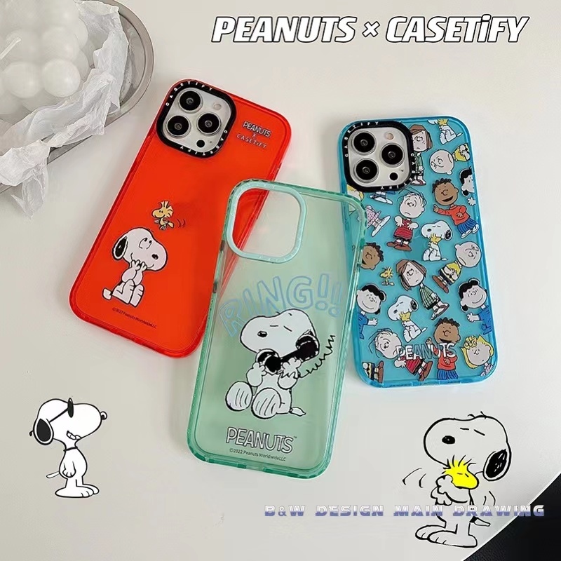 ✆℡❡ CASETIFY Peanuts Cute Snoopy Phone Case for iPhone 13 12 11
