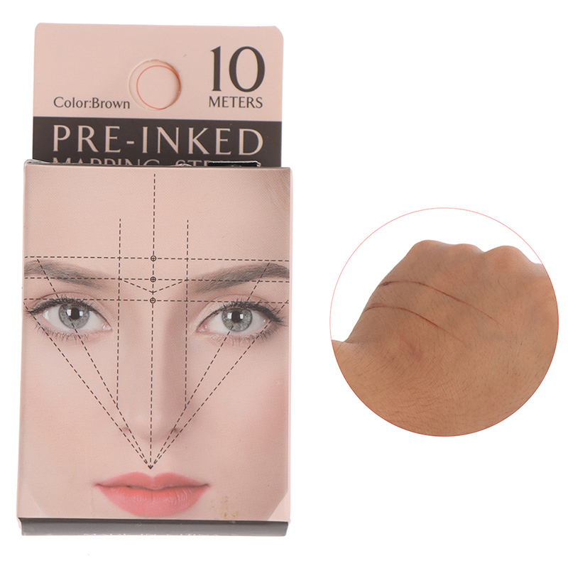 BELLE Microblading Mapping String PreInked ปากกาเมจิกสักคิ้วด้าย Brow ตำแหน่งเครื่องมือ