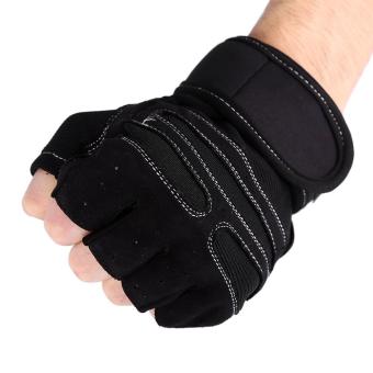 2 Pcs Weight Lifting Gym Training Fitness Gloves(Black/M) - Intl June 2018 - 5 2 Pcs Weight Lifting Gym Training Fitness Gloves(Black/M) - intl - 5