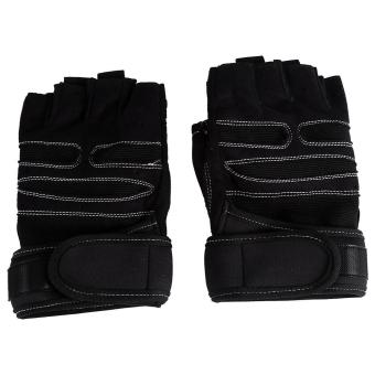 2 Pcs Weight Lifting Gym Training Fitness Gloves(Black/M) - Intl June 2018 - 2 2 Pcs Weight Lifting Gym Training Fitness Gloves(Black/M) - intl - 2