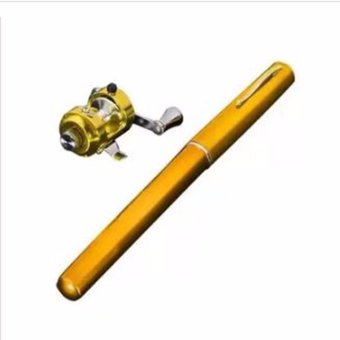 Aluminum Alloy Mini Portable Pocket Fishing Rod Pen With Fish Bait,Hooks And Fishing Nylon String (Gold) June 2018 - 3 Aluminum Alloy Mini Portable Pocket Fishing Rod Pen with Fish Bait,Hooks and Fishing Nylon String (Gold) - 3