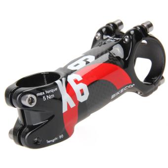 Bikeco Handlebar With 3K Carbon Fiber Ultralight Stem (Red) (80mm)- Intl June 2018 - 3 Bikeco Handlebar with 3K Carbon Fiber Ultralight Stem (Red) (80mm)- intl - 3