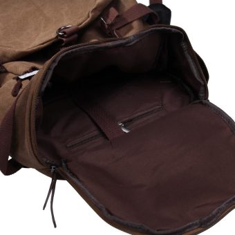 Chic Canvas Man Backpack Rucksack Travel Outdoor Bag Duffle LargeCoffee June 2018 - 4 Chic Canvas Man Backpack Rucksack Travel Outdoor Bag Duffle LargeCoffee - 4