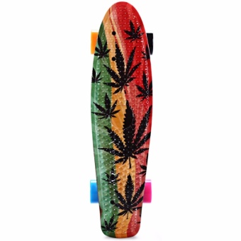CL-24 22 Inch Graffiti Maple Leaf Retro Skateboard Longboard Mini Cruiser - Intl June 2018 - 3 CL-24 22 inch Graffiti Maple Leaf Retro Skateboard Longboard Mini Cruiser - intl - 3