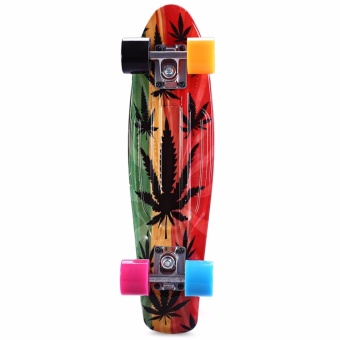CL-24 22 Inch Graffiti Maple Leaf Retro Skateboard Longboard Mini Cruiser - Intl June 2018 - 4 CL-24 22 inch Graffiti Maple Leaf Retro Skateboard Longboard Mini Cruiser - intl - 4