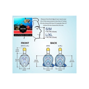 Easy Breath Full Dry Diving Full Face Mask Swimming Goggles For Gopro Camera L/XL June 2018 - 4 Easy Breath Full Dry Diving Full Face Mask Swimming Goggles for Gopro Camera L/XL - 4