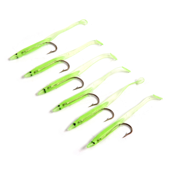 LEO Fishing Lure Hooks Set 8CM Soft And Luminous Fishing Tackle (Green) (Intl) June 2018 - 2 LEO Fishing Lure Hooks Set 8CM Soft and Luminous Fishing Tackle (Green) (Intl) - 2