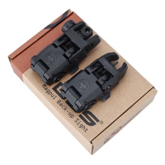Rail Gen1 2Pcs Tactical Folding Front/Rear Flip Up Backup Sights BUIS Set (Intl) June 2018 - 2 Rail Gen1 2Pcs Tactical Folding Front/Rear Flip Up Backup Sights BUIS Set (Intl) - 2