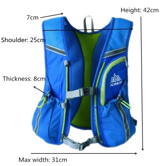Running Cycling Vest Backpack Sports Camping Hydration Water Bladder Bag Blue June 2018 - 5 Running Cycling Vest Backpack Sports Camping Hydration Water Bladder Bag Blue - 5
