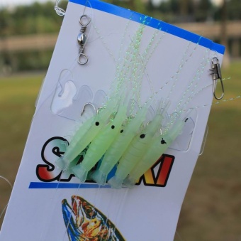 Sabiki 5 Shrimp Glow In The Dark Fishing Bait Baits Lure Catch Size16 Hook New - Intl June 2018 - 4 Sabiki 5 Shrimp Glow in the dark Fishing Bait Baits Lure Catch Size16 Hook New - intl - 4