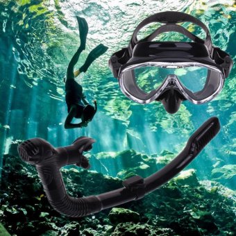 Silicone Diving Mask Anti-Fog Goggles Glasses + Snorkel BreathingTube Set - Intl April 2018 - 2 Silicone Diving Mask Anti-Fog Goggles Glasses + Snorkel BreathingTube Set - intl - 2