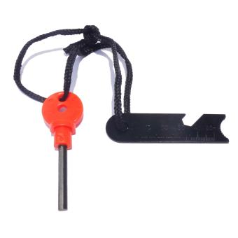Survival Magnesium Fire Starter Flint Firesteel Tactical Tool WithEmergency Rescue Whistle Compass Function Orange June 2018 - 3 Survival Magnesium Fire Starter Flint Firesteel Tactical Tool WithEmergency Rescue Whistle Compass Function Orange - 3