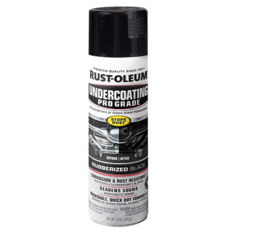 Rust-Oleum 248656 Professional Grade Rubberized Undercoating Spray, 15 oz,  Black