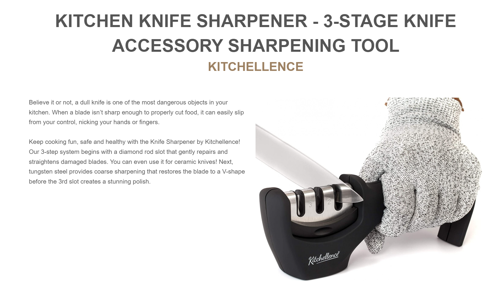 Count's Pit: Shop Kitchellence - Kitchen Knife Sharpener - 4-Slot Knife  Accessory Sharpening Tool in the Philippines