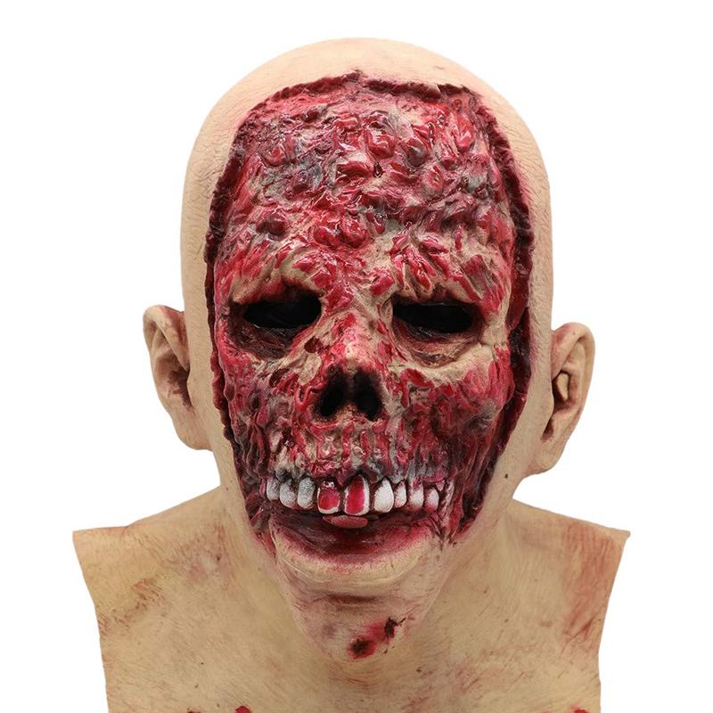 Bloody Zombie Mask Melting Face Latex Costume Walking Dead Halloween Scary Mask Horror Spoof Tricky Toy