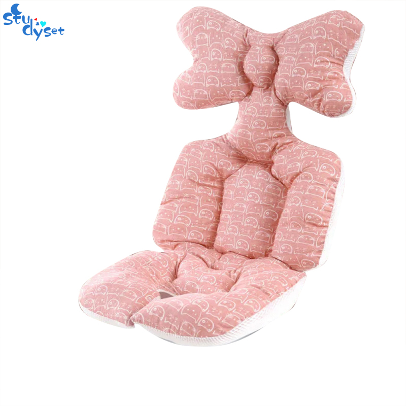 ที่นอนทารกแผ่นเบาะรองที่นั่งผ้าฝ้ายนุ่มมีความยืดหยุ่นสูงที่นั่งสบาย Pad สำหรับเก้าอี้ทานอาหารเด็กรถที่นั่ง