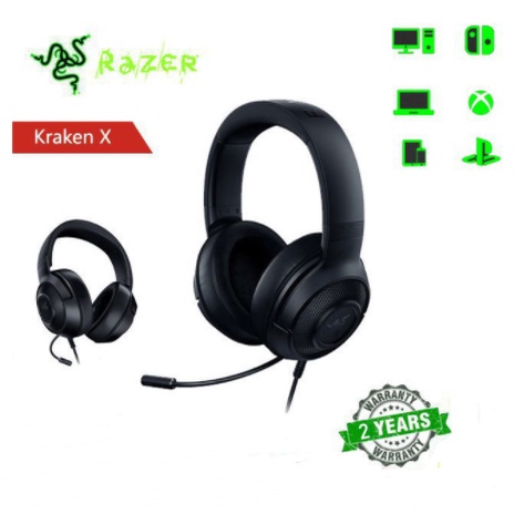 Tai nghe razer kraken x tai nghe chơi game tai nghe chống ồn siêu nhẹ vòm 7.1