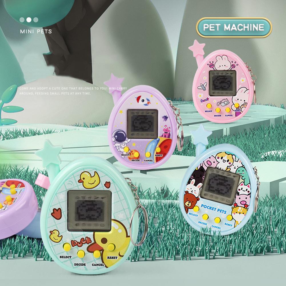 Máy thú cưng điện tử mini giải nén giải trí máy trò tạo khóa treo chơi móc