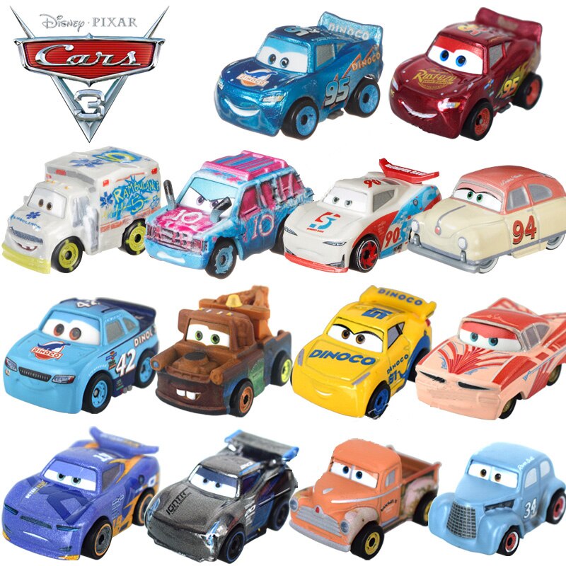 Original Disney Pixar Cars Mini Car Model Toy Metal Diecast Lightning McQueen Jackson Storm Curz Play Vehicles Kids Boys Gifts