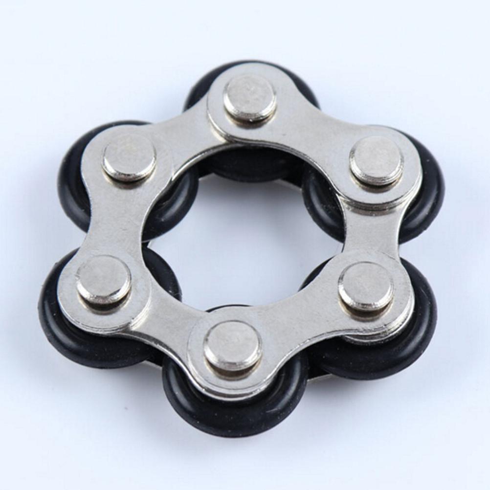 เด็ก Spinner Fidgets ของเล่น One-Handed โซ่คล้องนิ้ว Decompression ของเล่น