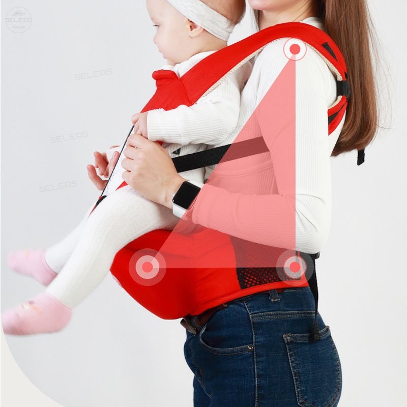 Địu em bé Đa chức năng Thoáng khí Đôi vai phía trước Giữ dây đeo em bé