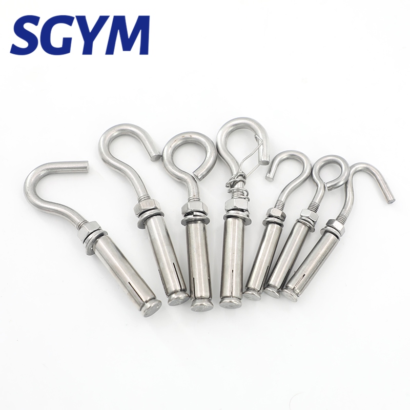 2 pcs Open Expansion Hook 304 Stainless Steel Concrete Wall Anchor