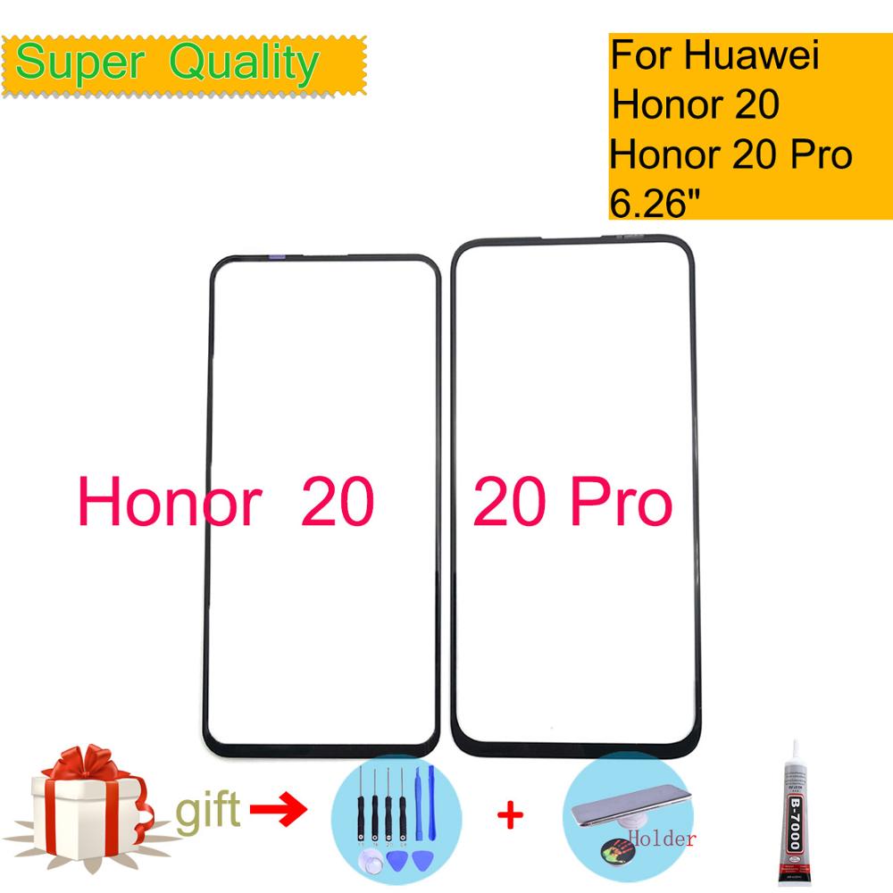 สำหรับ Huawei Honor 20 YAL-L21หน้าจอสัมผัสหน้าจอสัมผัสด้านหน้ากระจกด้านนอกสำหรับ Honor 20 PRO เลนส์กระจก LCD เปลี่ยน
