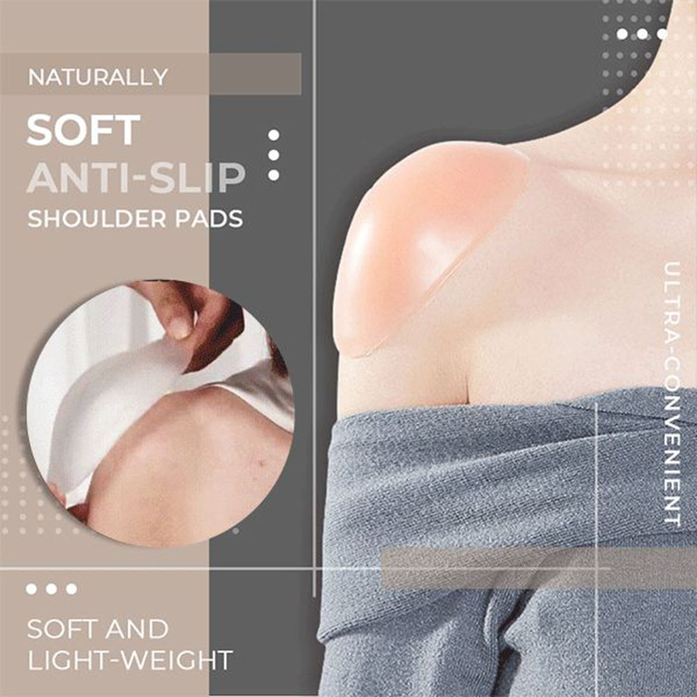 NARGANG89 2Pcs New Silicone Naturally Increased 2 IN Unisex Soft Anti-Slip Invisible Shoulder Pads
