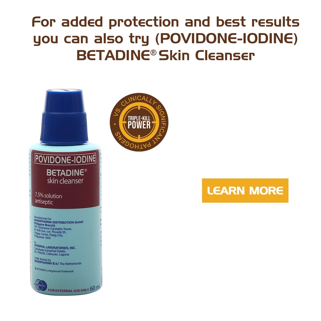 Povidone-Iodine (BETADINE®) Skin Cleanser 120mL